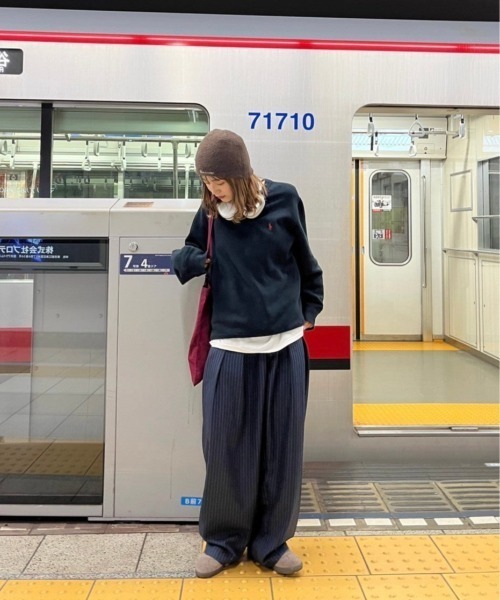 centimeter(センチメーター)の「Wide slacks pants(スラックス・メンズ・ブラック/グレー/ストライプ・LARGE/MEDIUM/X-LARGE)」の8枚目の写真