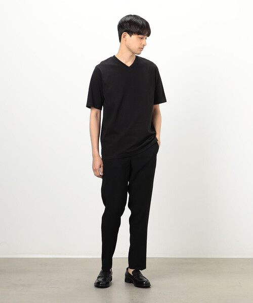 COMME CA ISM(コムサイズム)の「【接触冷感機能】 Feel-Cool VネックTシャツ(Tシャツ/カットソー・メンズ・ホワイト/ブラック・X-LARGE/LARGE/MEDIUM/SMALL)」の6枚目の写真