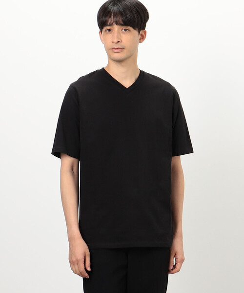COMME CA ISM(コムサイズム)の「【接触冷感機能】 Feel-Cool VネックTシャツ(Tシャツ/カットソー・メンズ・ホワイト/ブラック・X-LARGE/LARGE/MEDIUM/SMALL)」の3枚目の写真