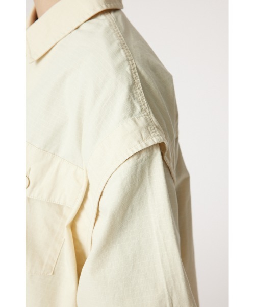 RODEO CROWNS WIDE BOWL（ロデオクラウンズワイドボウル）の「マルチWAY ミリタリーシャツ（シャツ/ブラウス・レディース・ライトピンク/カーキ/アイボリー・FREE）」の19枚目の写真