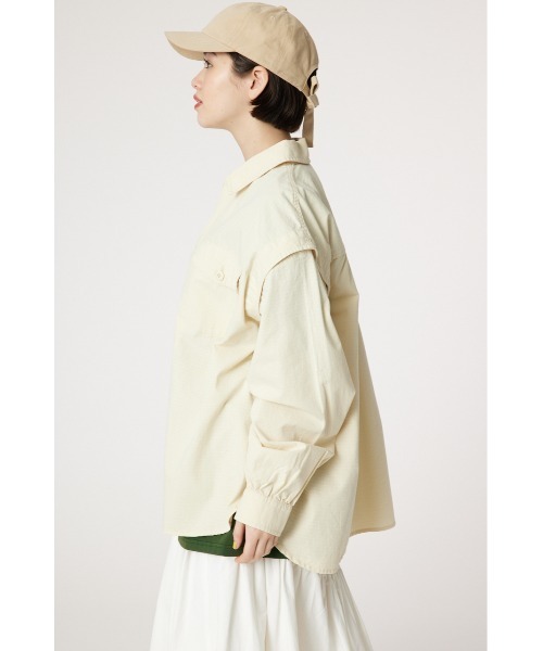 RODEO CROWNS WIDE BOWL（ロデオクラウンズワイドボウル）の「マルチWAY ミリタリーシャツ（シャツ/ブラウス・レディース・ライトピンク/カーキ/アイボリー・FREE）」の5枚目の写真