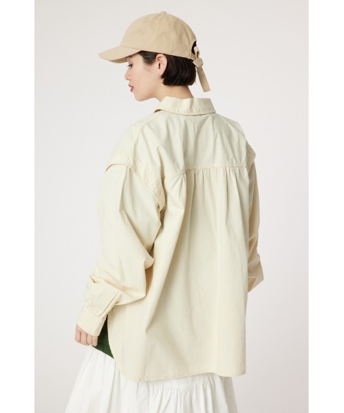 RODEO CROWNS WIDE BOWL（ロデオクラウンズワイドボウル）の「マルチWAY ミリタリーシャツ（シャツ/ブラウス・レディース・ライトピンク/カーキ/アイボリー・FREE）」の6枚目の写真