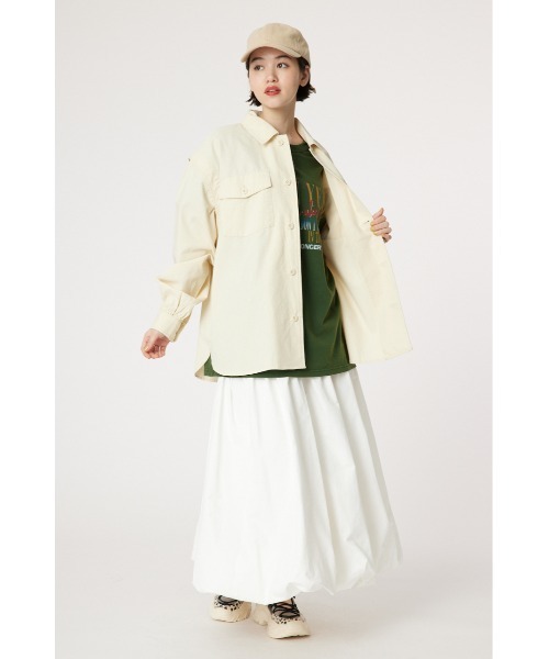 RODEO CROWNS WIDE BOWL（ロデオクラウンズワイドボウル）の「マルチWAY ミリタリーシャツ（シャツ/ブラウス・レディース・ライトピンク/カーキ/アイボリー・FREE）」の7枚目の写真