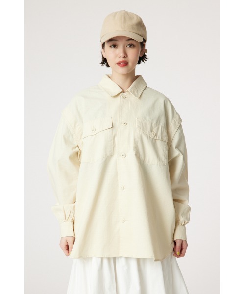 RODEO CROWNS WIDE BOWL（ロデオクラウンズワイドボウル）の「マルチWAY ミリタリーシャツ（シャツ/ブラウス・レディース・ライトピンク/カーキ/アイボリー・FREE）」の12枚目の写真