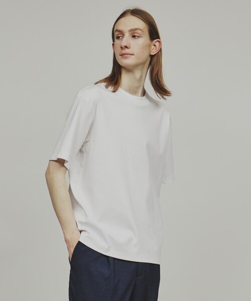 tk.TAKEO KIKUCHI（ティーケータケオキクチ）の「◆マーセライズドコットンTシャツ（Tシャツ/カットソー・メンズ・ブラック/チャコールグレー/ホワイト・03/02/01）」の2枚目の写真