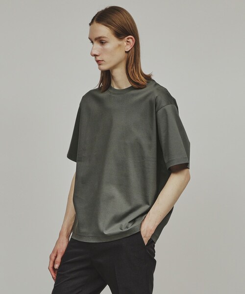 tk.TAKEO KIKUCHI（ティーケータケオキクチ）の「◆マーセライズドコットンTシャツ（Tシャツ/カットソー・メンズ・ブラック/チャコールグレー/ホワイト・03/02/01）」の3枚目の写真