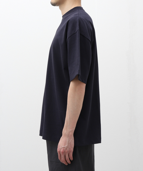 EDIFICE（エディフィス）の「【ATON / エイトン】FRESCA PLATE OVERSIZED T-SHIRT（Tシャツ/カットソー・メンズ・ネイビー/ホワイト・6/4/2）」の5枚目の写真