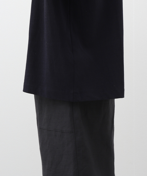 EDIFICE（エディフィス）の「【ATON / エイトン】FRESCA PLATE OVERSIZED T-SHIRT（Tシャツ/カットソー・メンズ・ネイビー/ホワイト・6/4/2）」の11枚目の写真