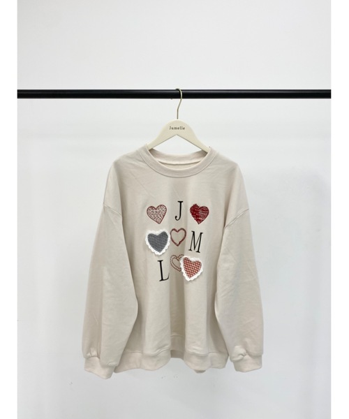 JUMELLE（ジュメロ）の「vintage heart sweat（スウェット・レディース・アイボリー・FREE）」の7枚目の写真