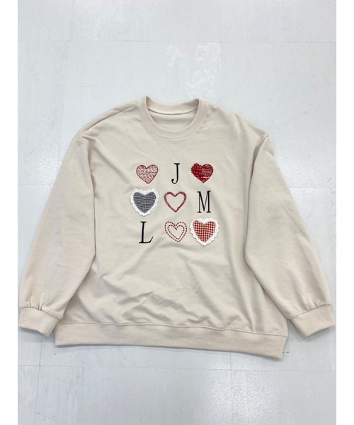 JUMELLE（ジュメロ）の「vintage heart sweat（スウェット・レディース・アイボリー・FREE）」の9枚目の写真