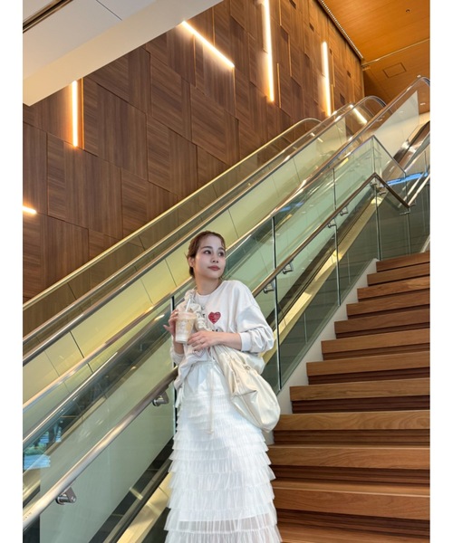 JUMELLE（ジュメロ）の「vintage heart sweat（スウェット・レディース・アイボリー・FREE）」の6枚目の写真