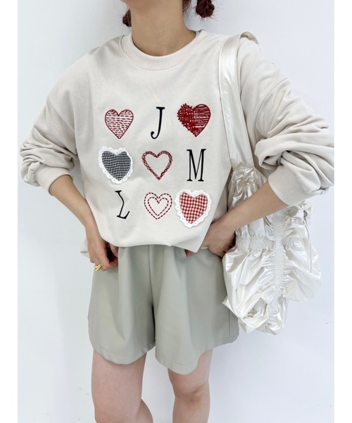 JUMELLE（ジュメロ）の「vintage heart sweat（スウェット・レディース・アイボリー・FREE）」の5枚目の写真