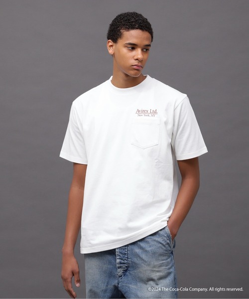 AVIREX(アヴィレックス)の「AVIREX / Coca-Cola 90s POCKET LOGO T-SHIRT(Tシャツ/カットソー・メンズ・ホワイト/ブラック・MEDIUM/LARGE/X-LARGE/XX-LARGE)」の3枚目の写真