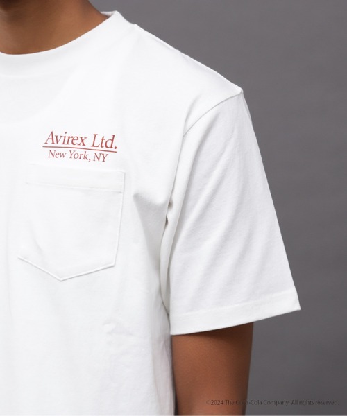 AVIREX(アヴィレックス)の「AVIREX / Coca-Cola 90s POCKET LOGO T-SHIRT(Tシャツ/カットソー・メンズ・ホワイト/ブラック・MEDIUM/LARGE/X-LARGE/XX-LARGE)」の8枚目の写真