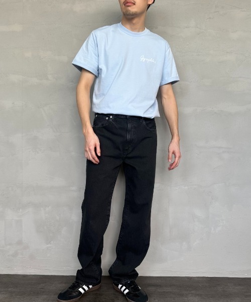 GYMPHLEX（ジムフレックス）の「[GYMPHLEX/ジムフレックス] コットンジャージー ワンポイントロゴ刺繍Ｔシャツ（Tシャツ/カットソー・レディース・ホワイト/ネイビー/ベージュ/サックスブルー/ブラック/チャコールグレー・M/L/14）」の21枚目の写真