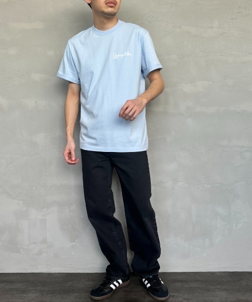 GYMPHLEX（ジムフレックス）の「[GYMPHLEX/ジムフレックス] コットンジャージー ワンポイントロゴ刺繍Ｔシャツ（Tシャツ/カットソー・レディース・ホワイト/ネイビー/ベージュ/サックスブルー/ブラック/チャコールグレー・M/L/14）」の20枚目の写真