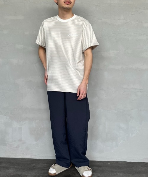 GYMPHLEX（ジムフレックス）の「[GYMPHLEX/ジムフレックス] コットンジャージー ワンポイントロゴ刺繍Ｔシャツ（Tシャツ/カットソー・レディース・ホワイト/ネイビー/ベージュ/サックスブルー/ブラック/チャコールグレー・M/L/14）」の16枚目の写真