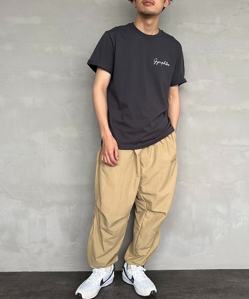 GYMPHLEX（ジムフレックス）の「[GYMPHLEX/ジムフレックス] コットンジャージー ワンポイントロゴ刺繍Ｔシャツ（Tシャツ/カットソー・レディース・ホワイト/ネイビー/ベージュ/サックスブルー/ブラック/チャコールグレー・M/L/14）」の15枚目の写真