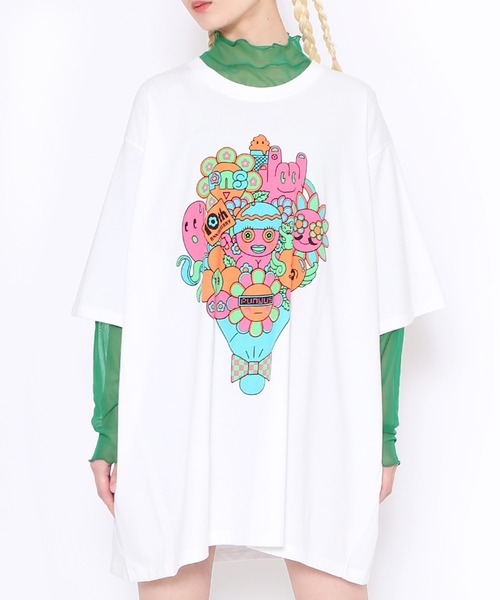 PUNYUS 10th anniversaryブーケビッグTシャツ 3 セール】10th anniversaryブーケビッグTシャツ（Tシャツ