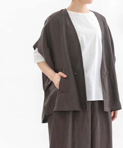 Ciel リネンレーヨンカーデ ベスト