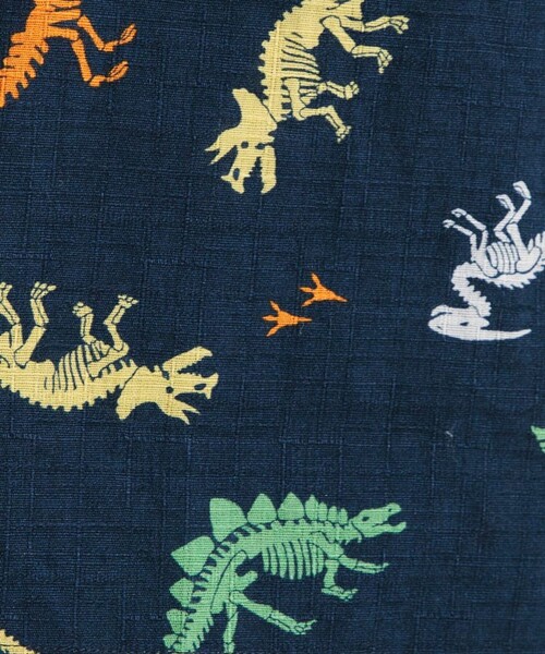 BRANSHES（ブランシェス）の「【甚平】平織りスラブ総柄プリント甚平（浴衣・キッズ・ネイビー/カラフル・110/120/90/100）」の9枚目の写真