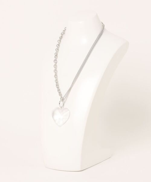 Narcissus（ナルシス）の「ハートクリアネックレス　シルバーチェーン（ネックレス・レディース・クリア・FREE）」の3枚目の写真