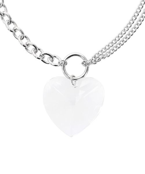 Narcissus（ナルシス）の「ハートクリアネックレス　シルバーチェーン（ネックレス・レディース・クリア・FREE）」の6枚目の写真