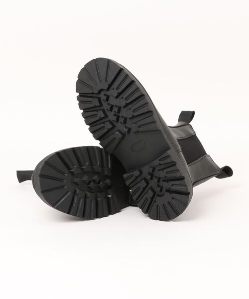 shoes365(シューズスリーシックスファイヴ)の「【shoes365】ステッチ飾り 厚底ゴアブーツ(ブーツ・レディース・ブラック・24.5cm/25.0cm/25.5cm/26.0cm/26.5cm/27.0cm)」の3枚目の写真