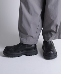 【shoes365】ステッチ飾り 厚底ゴアブーツ