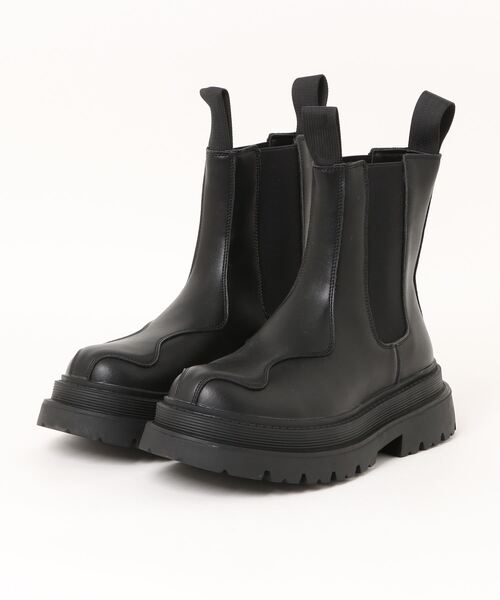 shoes365(シューズスリーシックスファイヴ)の「【shoes365】ステッチ飾り 厚底ゴアブーツ(ブーツ・レディース・ブラック・24.5cm/25.0cm/25.5cm/26.0cm/26.5cm/27.0cm)」の19枚目の写真