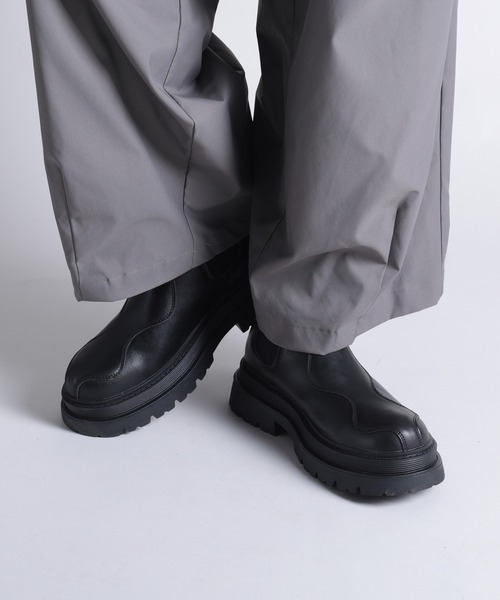 shoes365(シューズスリーシックスファイヴ)の「【shoes365】ステッチ飾り 厚底ゴアブーツ(ブーツ・レディース・ブラック・24.5cm/25.0cm/25.5cm/26.0cm/26.5cm/27.0cm)」の5枚目の写真