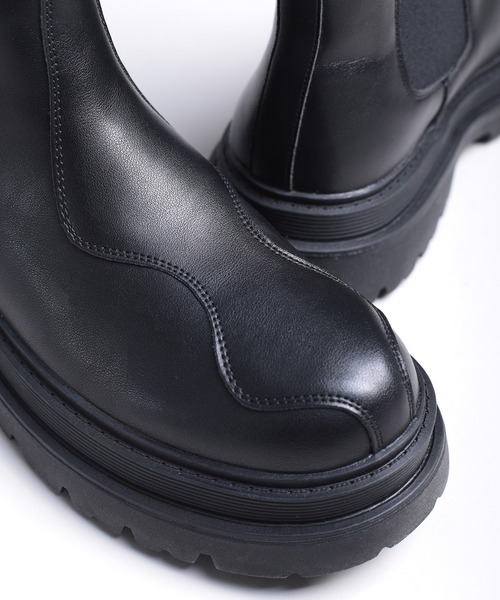 shoes365(シューズスリーシックスファイヴ)の「【shoes365】ステッチ飾り 厚底ゴアブーツ(ブーツ・レディース・ブラック・24.5cm/25.0cm/25.5cm/26.0cm/26.5cm/27.0cm)」の12枚目の写真