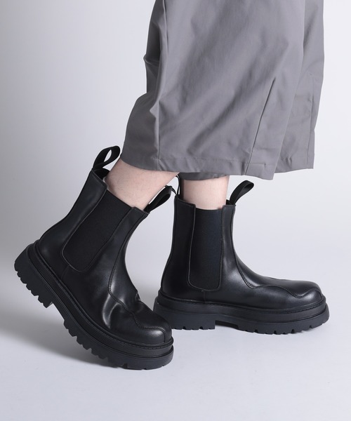 shoes365(シューズスリーシックスファイヴ)の「【shoes365】ステッチ飾り 厚底ゴアブーツ(ブーツ・レディース・ブラック・24.5cm/25.0cm/25.5cm/26.0cm/26.5cm/27.0cm)」の11枚目の写真