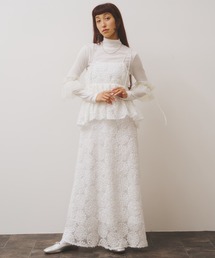 PERNA | フラワーフリルレースワンピース(ワンピース)