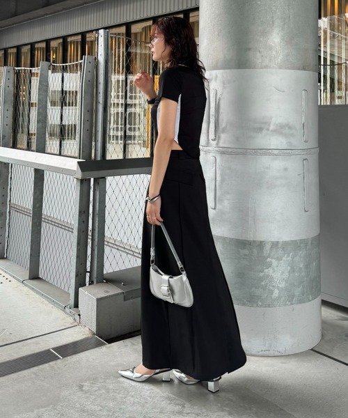 LVEU.(ラブユ.)の「【LVEU.】ユニフォームデザインクロップドTシャツ / トップス カットソー Tシャツ クロップド ショート コンパクト プリント ユニフォーム ブラック(Tシャツ/カットソー・レディース・ブラック・FREE)」の7枚目の写真