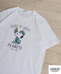 PEANUTS プリント 半袖Tシャツ