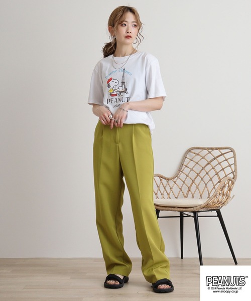 PEANUTS(ピーナッツ)の「PEANUTS プリント 半袖Tシャツ(Tシャツ/カットソー・メンズ・ブラック/アイボリー/ホワイト系/ホワイト系1/ホワイト系2/ネイビー系/クリーム/ホワイト/チャコール/ネイビー・S/M/L/LL)」の18枚目の写真