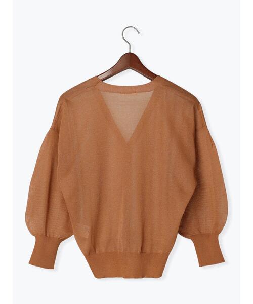 ゆり様 カーディガン 茶 X-girl】FACE JACQUARD KNIT CARDIGAN ジャガードニットカーディガン