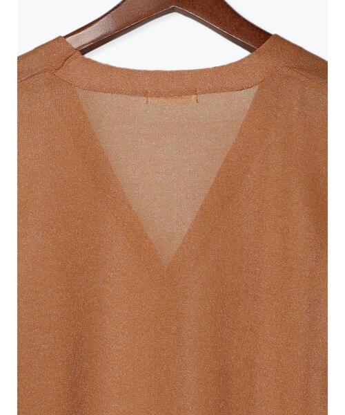 Te chichi(テチチ)の「ボリューム袖Vネックシアーカーディガン(カーディガン/ボレロ・レディース・ブラウン/ブラック/カーキ/グレー・F)」の19枚目の写真