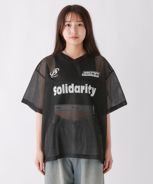 repipi armario(レピピ アルマリオ)の「GAMEメッシュトップス(その他トップス・キッズ・ベージュ/ネイビー/ブラック・LARGE/SMALL/MEDIUM)」の10枚目の写真