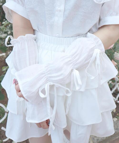 Whinny（ホワイニー）の「Whinny/フェアリーナースステーション（アームカバー・レディース・ブラック/ホワイト/サックスブルー・FREE）」の4枚目の写真