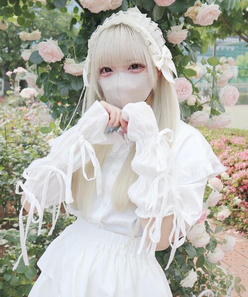 Whinny（ホワイニー）の「Whinny/フェアリーナースステーション（アームカバー・レディース・ブラック/ホワイト/サックスブルー・FREE）」の5枚目の写真