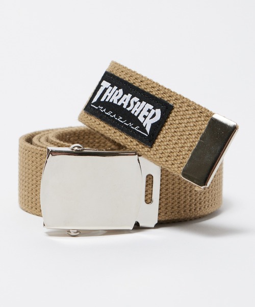 THRASHER(スラッシャー)の「THRASHER/スラッシャー 32mmGIベルト 織りネーム ガチャベルト 2026新作 再入荷(ベルト・メンズ・モスグリーン/イエロー/ネイビー/ベージュ/グレー/レッド/オフホワイト/ブラック/ホワイト・FREE)」の5枚目の写真