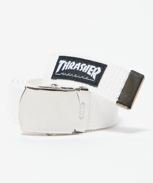 THRASHER(スラッシャー)の「THRASHER/スラッシャー 32mmGIベルト 織りネーム ガチャベルト 2026新作 再入荷(ベルト・メンズ・モスグリーン/イエロー/ネイビー/ベージュ/グレー/レッド/オフホワイト/ブラック/ホワイト・FREE)」の2枚目の写真