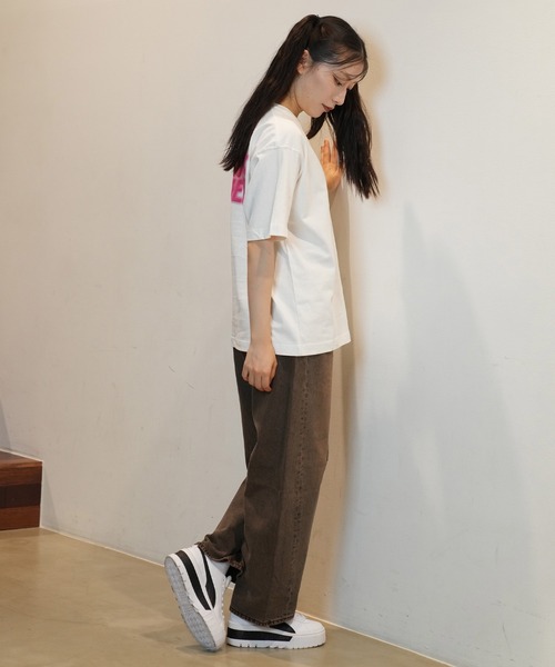 TAHCHEE(ターチー)の「【ムラサキスポーツ限定】TAHCHEE/ターチー 発泡ハートロゴTシャツ ルーズシルエット TC240900-04(Tシャツ/カットソー・レディース・ブラック/ホワイト/オレンジ・L/M)」の8枚目の写真