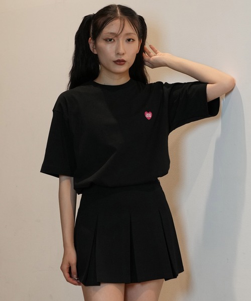 TAHCHEE(ターチー)の「【ムラサキスポーツ限定】TAHCHEE/ターチー 発泡ハートロゴTシャツ ルーズシルエット TC240900-04(Tシャツ/カットソー・レディース・ブラック/ホワイト/オレンジ・L/M)」の10枚目の写真