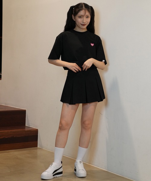 TAHCHEE(ターチー)の「【ムラサキスポーツ限定】TAHCHEE/ターチー 発泡ハートロゴTシャツ ルーズシルエット TC240900-04(Tシャツ/カットソー・レディース・ブラック/ホワイト/オレンジ・L/M)」の13枚目の写真