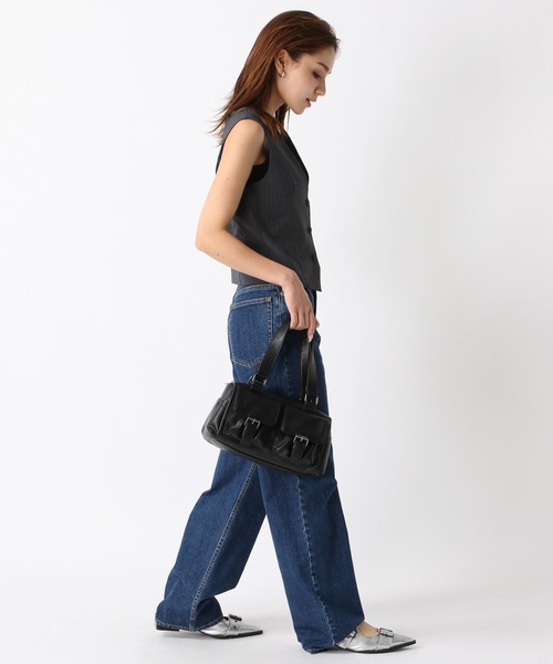 FOREVER 21(フォーエバー トゥエンティーワン)の「【2024SS】ピンストライプジレ(ベスト・レディース・グレー/ホワイト/ネイビー・FREE)」の4枚目の写真