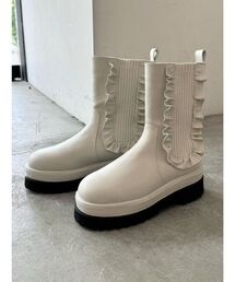 CALNAMUR | サイドゴアフリルショートブーツ(ブーツ)