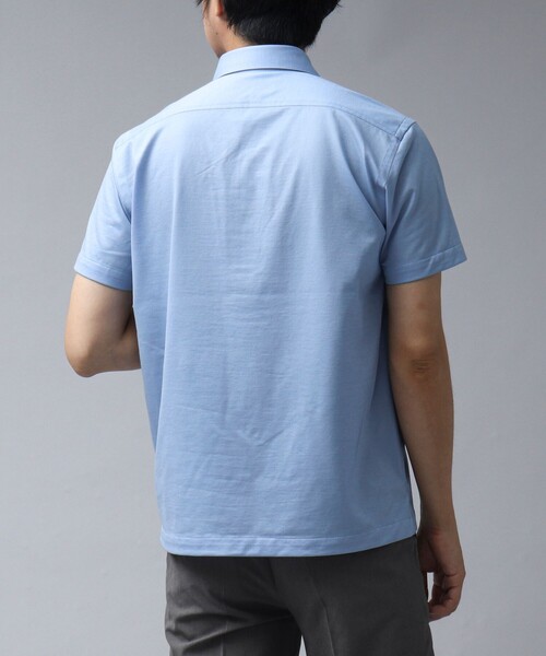 NOLLEY’S（ノーリーズ）の「【ACTIVE SECT】《限定展開 / 吸水速乾》COOLMAX スキッパープルオーバー半袖シャツ（ポロシャツ・メンズ・ダークネイビー/サックスブルー/ブラック・S/M/L/XL）」の8枚目の写真